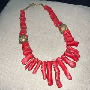 Vintage Red Coral beaded necklace